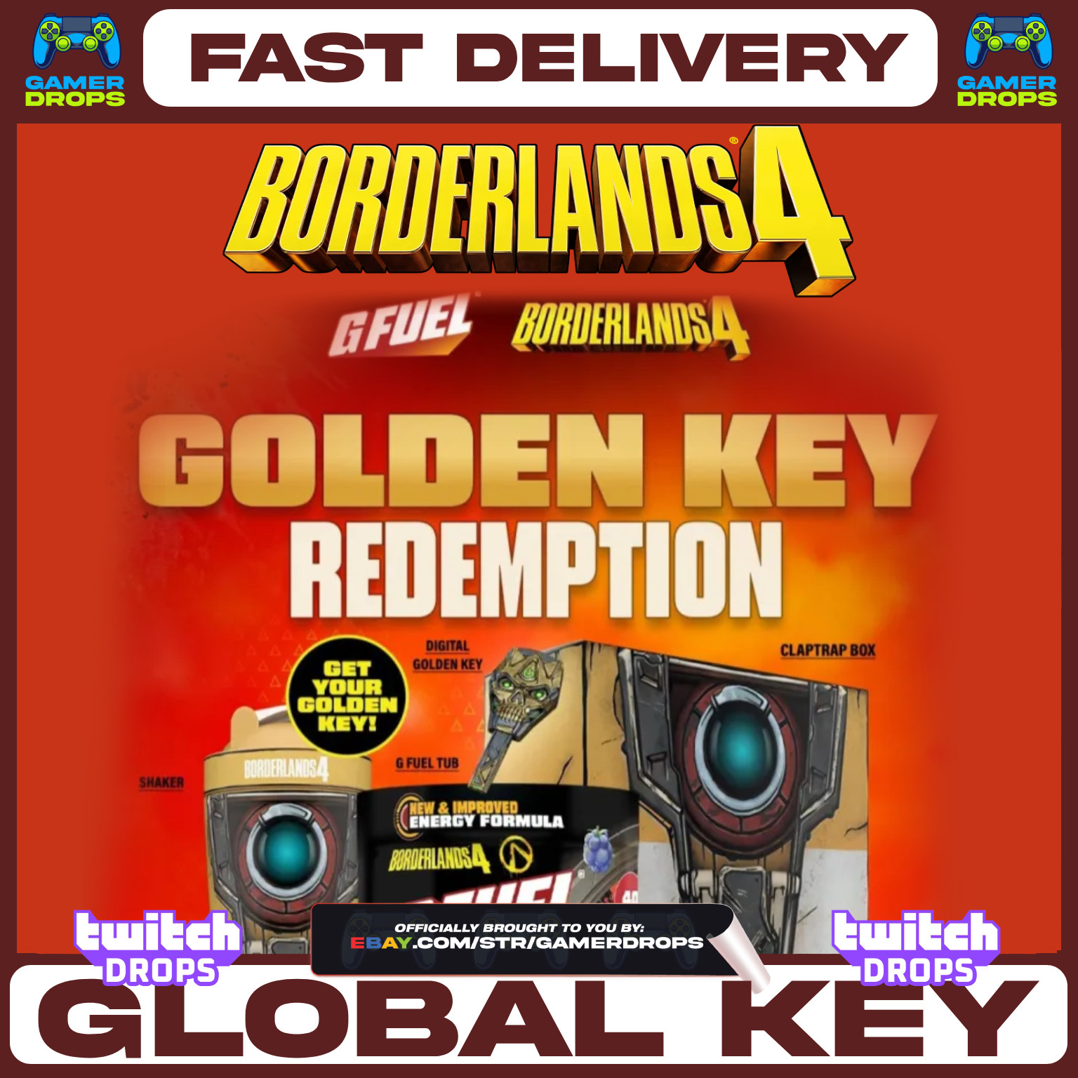 BORDERLANDS 4 - 1x GOLDEN KEY - GLOBAL - SHiFT KEY - ANY PLATFORM - CDK