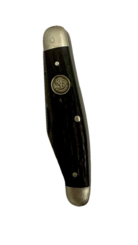 Vintage Solingen Cutlery B Svoboda Germany 3 Blade Bone Handle Stockman Knife - Image 2 of 2