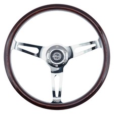 Nrg Innovations 3-spoke 3-spoke Reinforced Vintage Wood Steering Wheel Chrome Nrg Innovations 3-spoke 3-spoke Reinforced Vintage Wood Steering Wheel Chrome