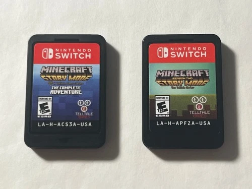 Minecraft Story Mode Complete Adventure + Season 2 Nintendo Switch Carts ONLY VG
