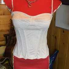 *Pretty Little Thing Pink Sparkle Corset Bustier Women’s  Size 6