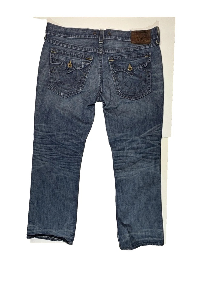 True Religion Men's Jeans Ricky Size 40x30 Kodak Black Icon Cut Denim Pants Y2k - Image 3 of 4