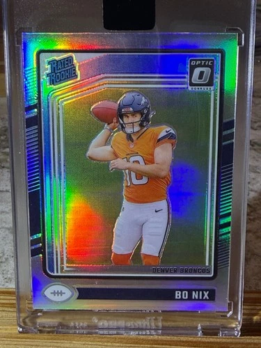 2024 Optic Bo Nix Holo Prizm Rated Rookie Mint! Centered! Sharp!