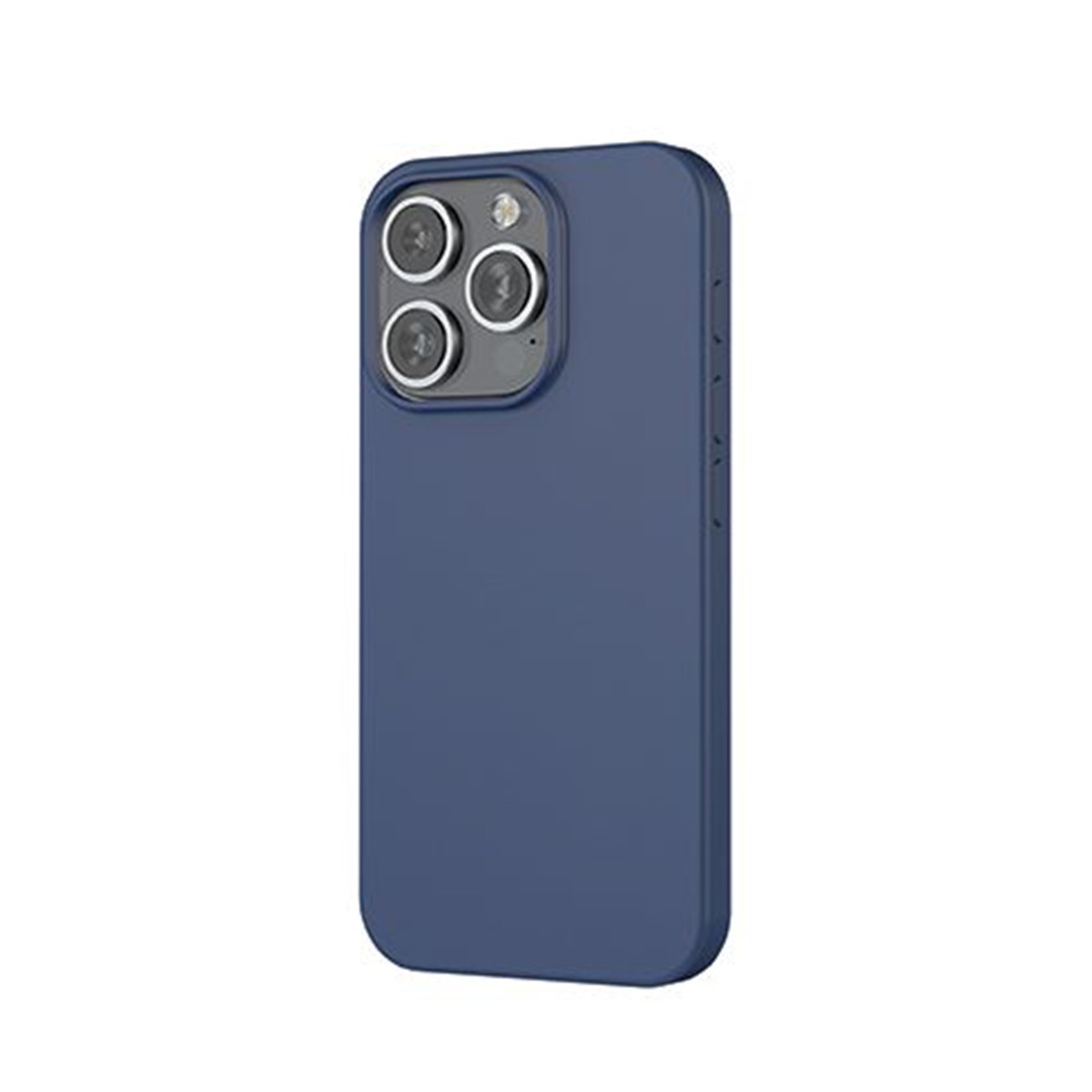 Coque iPhone 16 Pro silicone bleu pour bureau et sorties