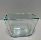 Vtg. Pyrex 7213 Aqua Blue Tint Glass Refrigerator Storage Dish 1 7/8 c. USA Made