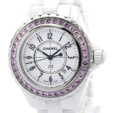CHANEL J12 Pink Sapphire Ceramic Quartz Ladies Watch H1181 Polished BF592109
