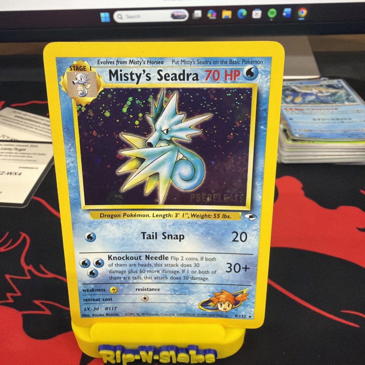 Misty's Seadra (Prerelease) 009/132 Wotc Promo Holo