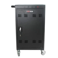 35-Device Mobile Charging Cart w/Lock - Secure Storage for Tablets & Laptops