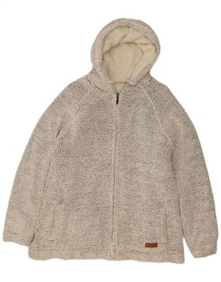 WEIRD FISH Damen Zip Hoodie Pullover UK 18 XL Grau Baumwolle DB11