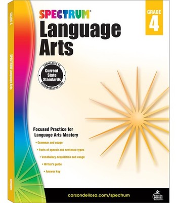 Spectrum Grade 4 Language Arts Workbook, English Grammar, Parts of Speech, S...