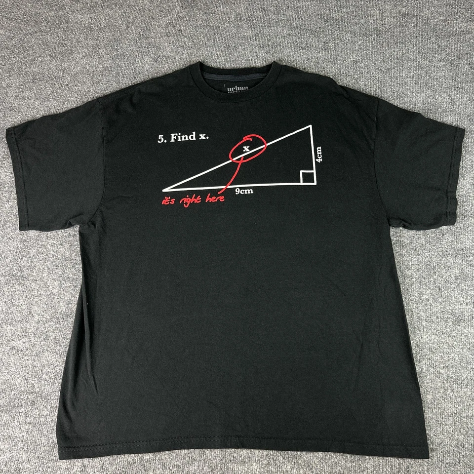 Math Joke T-Shirt Men's 2XL Black Trigonometry Geometry School Teacher Humor - Image 2 of 4