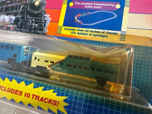 American Passenger Train 1989 Micro Machines Vintage Incudes 10 Tracks New - Picture 7 of 13