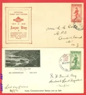 New Zealand ANZAC 1d on FDC & 1/2d on LDC ( Last Day ) cover 1936 Lot#2376