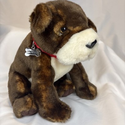 Brown Keel Toys Realistic Dog Plush Puppy Boxer Bull Collar Tag Noelle 5476/1