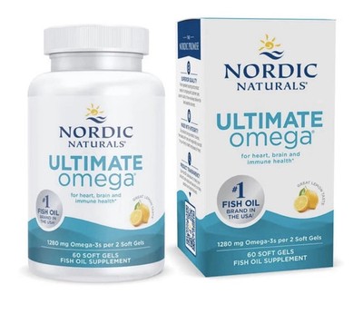 Nordic Naturals Ultimate Omega  Omega-3 Lemon 60 Softgels ~ Exp 03/2027+