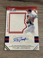 Tyler Johnson 2017 Panini USA Baseball Silhouette Jersey Auto /199 #5 Game Used