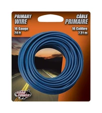 Coleman Cable 55668233 Blue 16 AWG PVC Stranded Copper Primary Wire 24 ft.