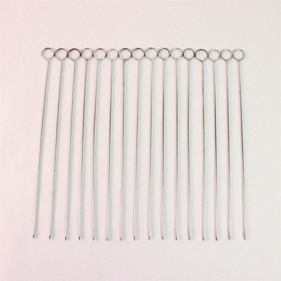 Lot Of 16 Unbranded Matching Metal Skewers For Shish Kabob 12.25'' Long