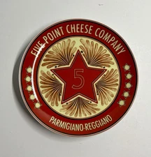 Pottery Barn Five Point Cheese Company Parmigiano Reggiano Yellow & Red 7” Plate