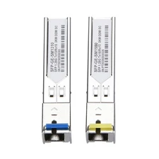 2Pcs SC Connector 3km 1.25GB/s SFP-BX03-D Tx1550nm/RX1310nm Transceiver Module B