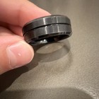 Black Carbide Band Ring Size 8, 8mm Width, No Stone, Round Shape — photo 1