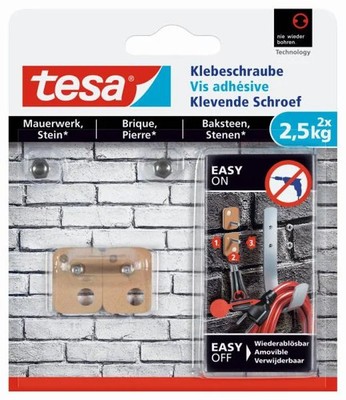 tesa Klebeschraube Traglast 2,5 kg, 2 Stück  Klebeschraube
