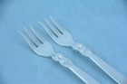 2 Georg Jensen Cactus Sterling Silver 6-1/4" Seafood Oyster Fork No Monogram — photo 3