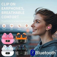 Premium Truly Open Wireless 6.0 TWS Earphones,Secure Open-ear For Sports/Fitness