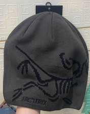    Arc'teryx Dark Grey Bird Head Toque Beanie Merino Wool Winter Ski Hat NWT