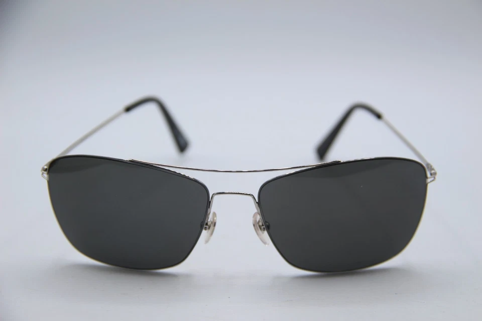 NUEVO MONT BLANC MB 594S 16A PLATA NEGRO AZUL MONTURAS AUTÉNTICAS GAFAS DE SOL 59-15 Foto 2 de 4