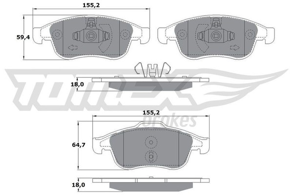 Tomex Brakes TX 16-41 Bremsbelagsatz, Scheibenbremse FüR Dacia-image