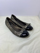 AGL Attilio Giusti Leombruni Bronze Captoe Buckles Ballet Flats Size 40