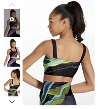 Balera Dancewear Girls Marbled Swirl Crop Top