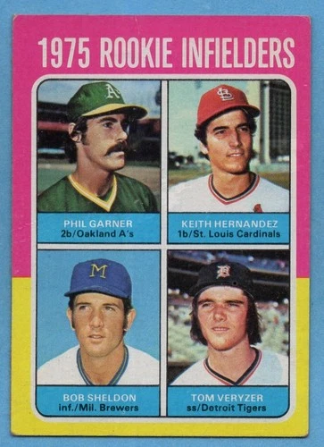 1975 Topps #623 Rookie Infielders VG-VGEX+ WRINKLE Keith Hernandez RC A9225