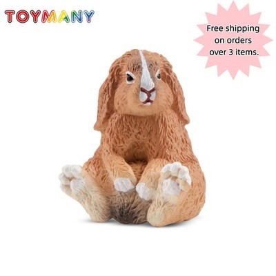 Toymany French Lop Figurine Realistic Collectible  Rabbit Gift Farm Animal