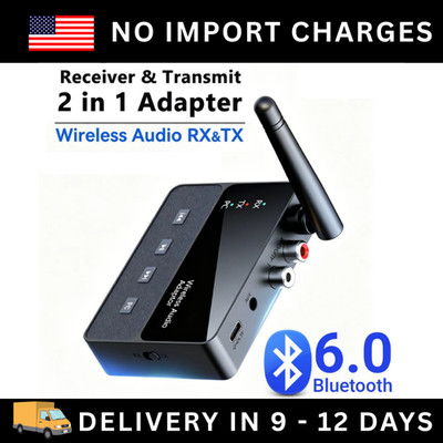 Bluetooth 6.0 Home Stereo Audio Receiver AUX Optical HD Music to RCA Adapter