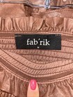 Fab’rik Mini Skirt Womens Medium Faux Leather Brown Ruffle — photo 2