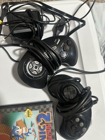 SEGA Genesis Model 2 Bundle w/ Controllers, Sonic 2, Mortal Kombat 2