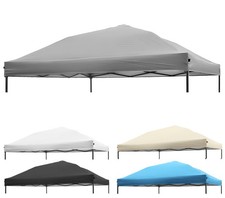 10x10 Grey Canopy Replacement Top - 10 Pack Pop Up Tent Cover, Waterproof UV