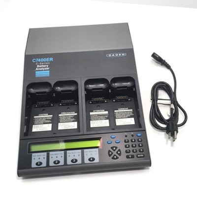 Cadex C7400ER-C 4-Station Battery Tester Analyzer & Power Supply Cord C 7400 ER