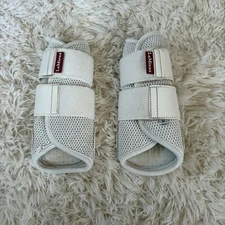 Medium White LeMieux Equestrian Front Horse Riding Brushing Boots