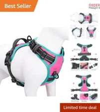 Dog Harness Nylon Reflective Adjustable Pet Vest with Handle for Small Dogs