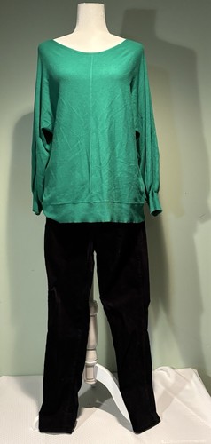 Max Studio Knit Raglan Sleeve Pullover GreenSweater Size XL. - Picture 2 of 8
