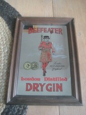 Beefeater Dry Gin - Spiegel mit Holzrahmen - Vintage - guter Zustand
