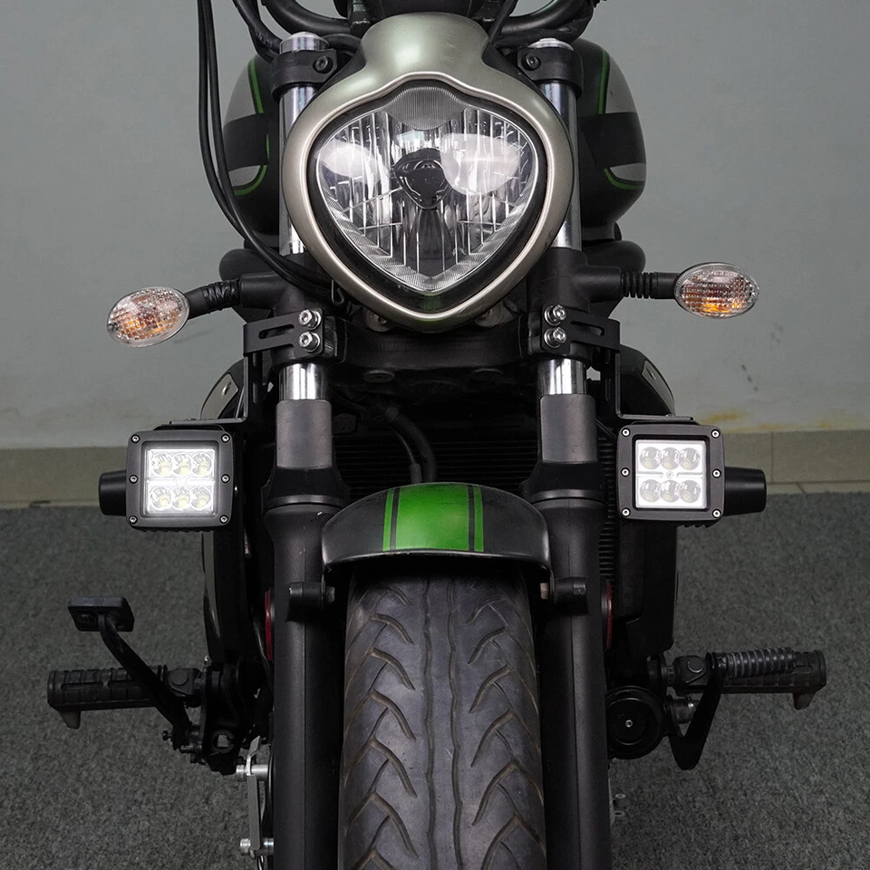 Soporte de montaje de luz auxiliar apto para Kawasaki Vulcan S 650 2015-2024 Foto 2 de 4