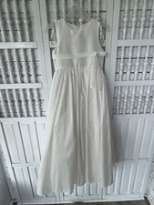 Sweet Beginnings girls size 9 white beautiful wedding, maxi dress