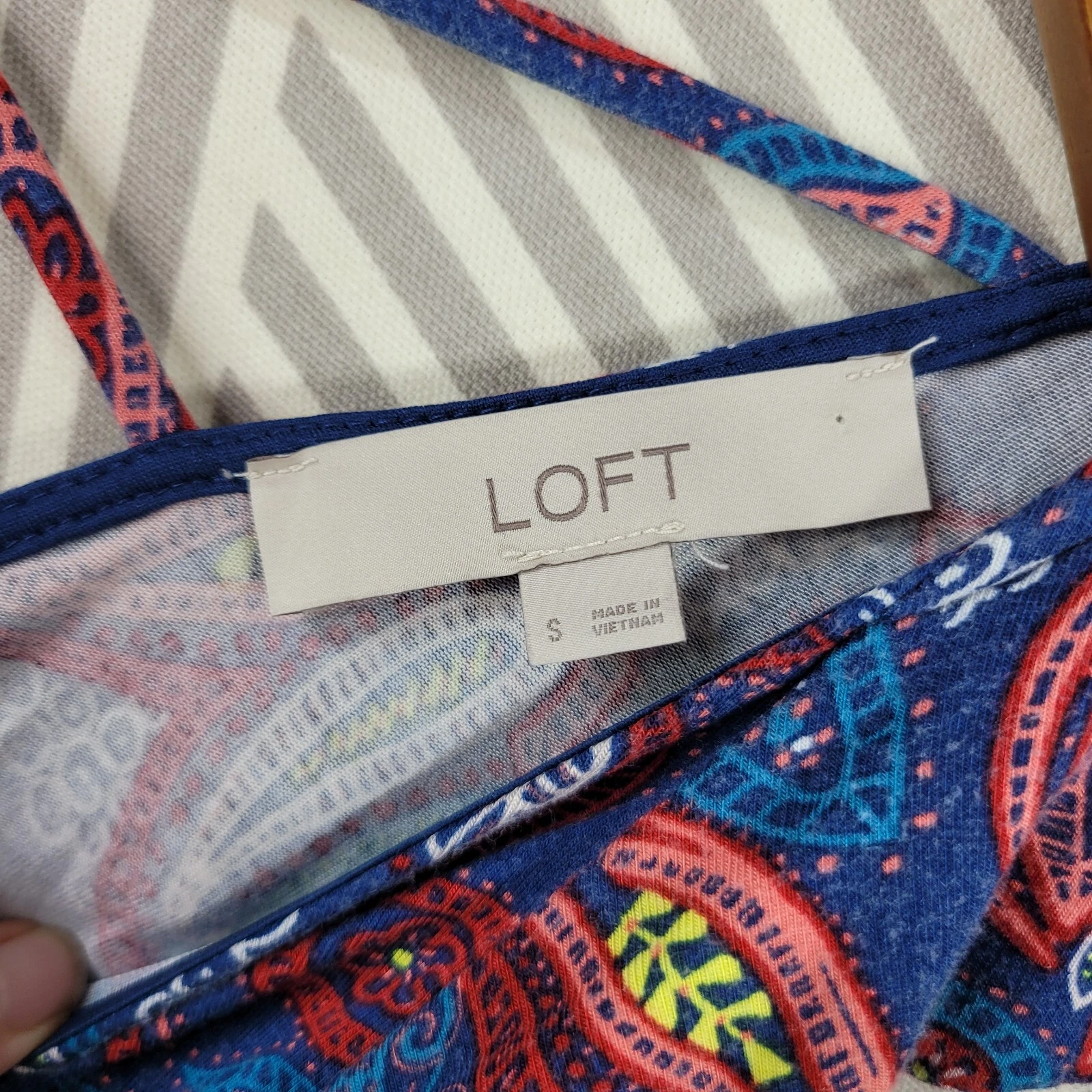 PALM ANGELS Abito Camicia Loft Taglia S Casual Floreale Tropicale Spalline Schiena Blu Rosa Increspato