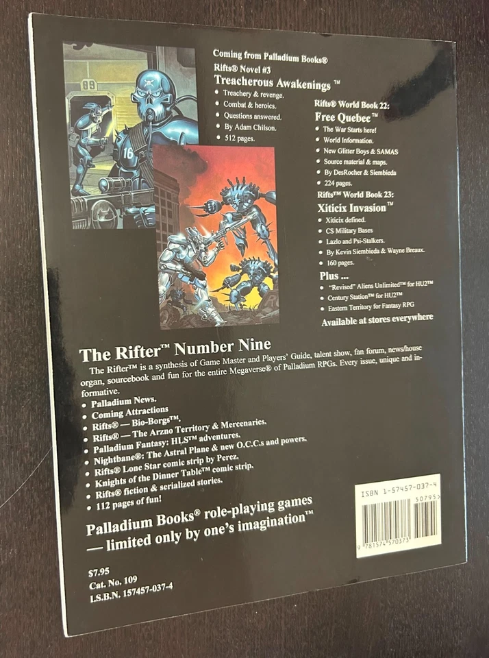 RIFTS -- The Rifter #9 (Palladium Books 2000) -- RPG Guide -- TMNT - Image 2 of 3