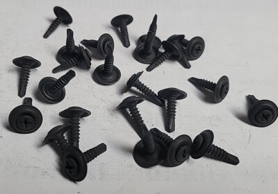 #8 X 3/4 Phillips Oval Head Sems Teks Finishing Screws Black 25pc