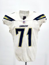 NFL Los Angeles Chargers DAMION SQUARE #71 Game Worn Signed Photomatch Jersey 